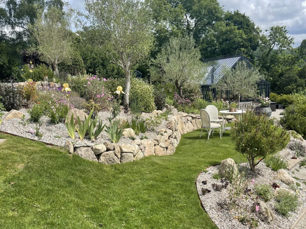 Creating a Mediterranean exotic themed seating area and garden in Lustleigh